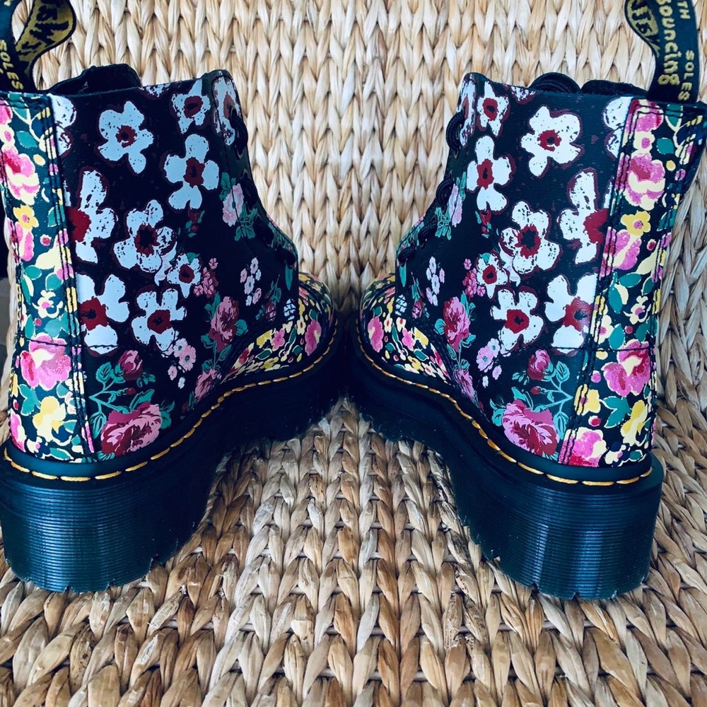 Dr. Martens Sinclair Floral Mashup Boots - Picture 3 of 4
